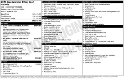 2023 Jeep Wrangler Sport