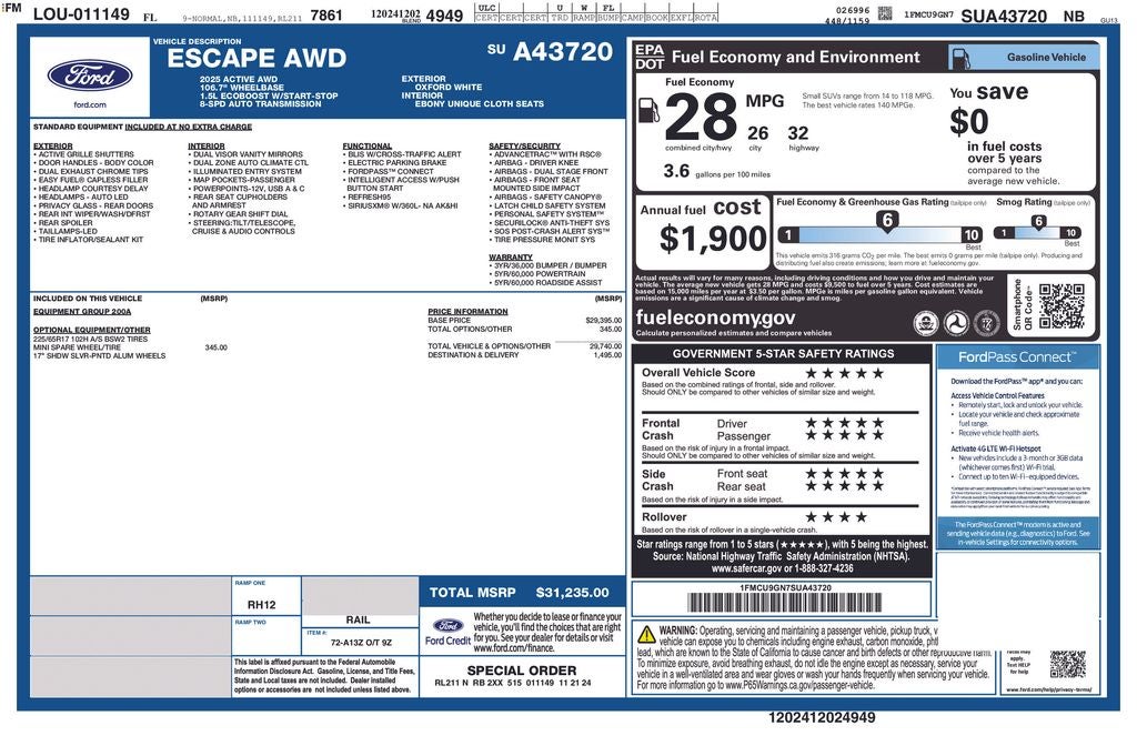 2025 Ford Escape Active