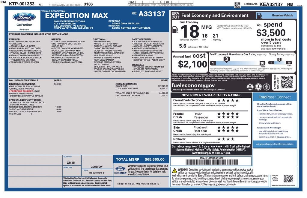 2019 Ford Expedition Max XLT