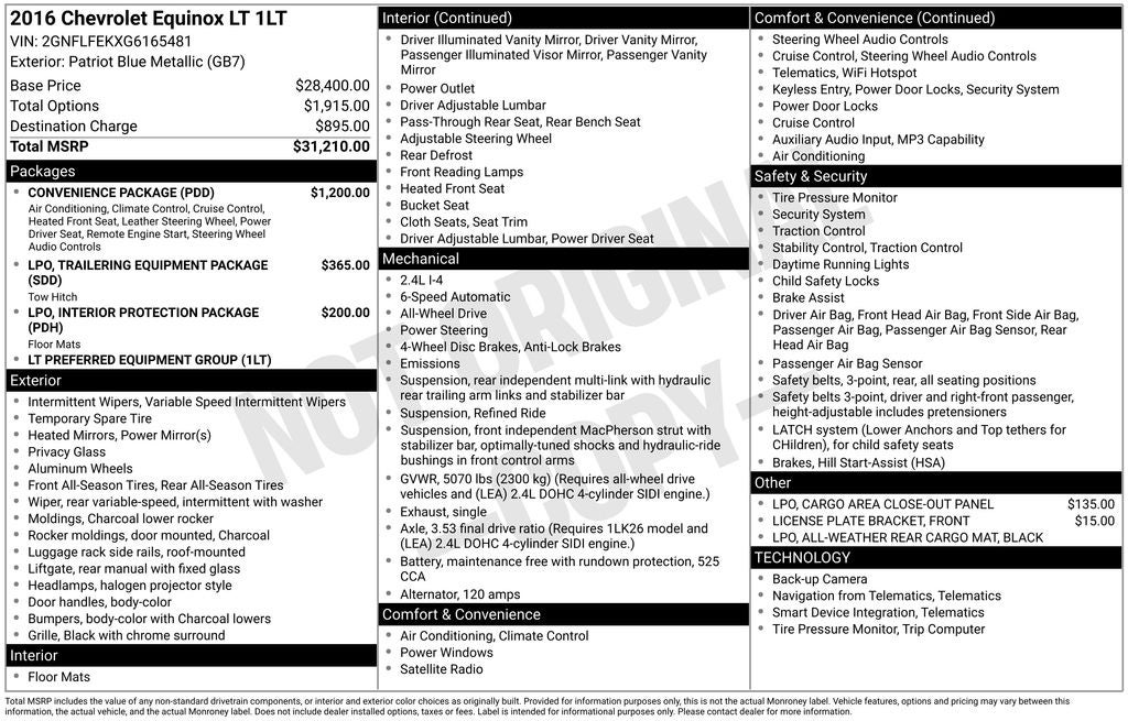2016 Chevrolet Equinox LT