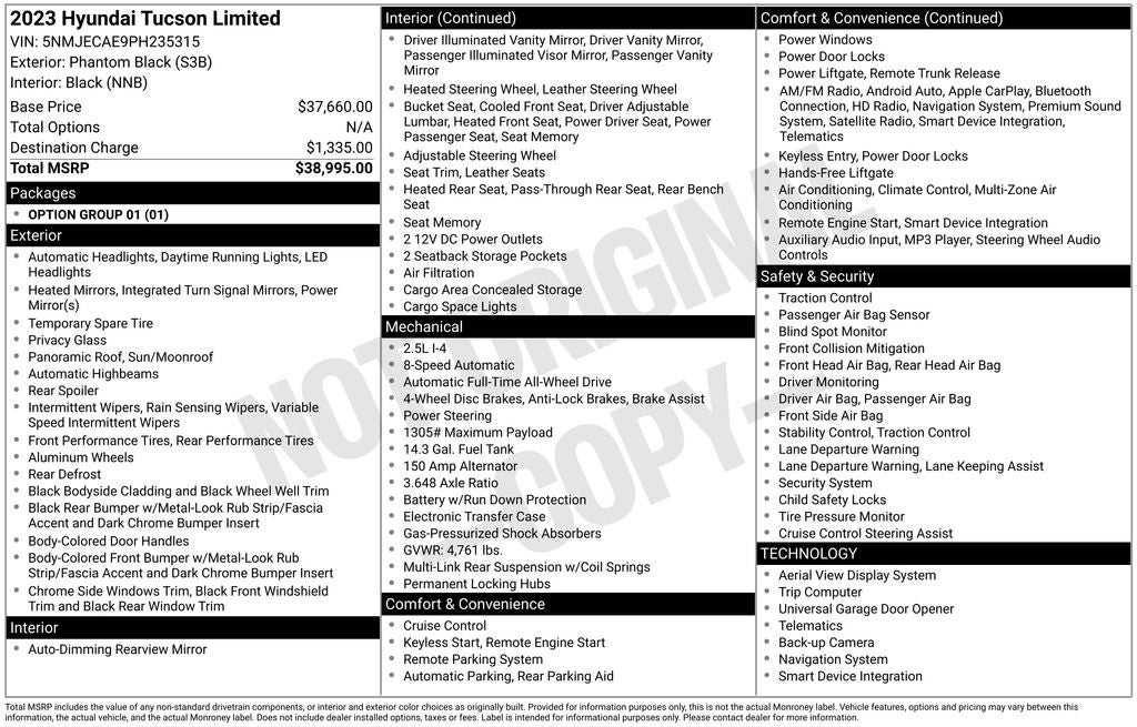 2023 Hyundai TUCSON Limited