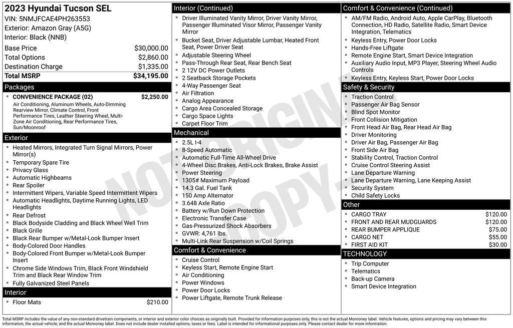2023 Hyundai TUCSON SEL