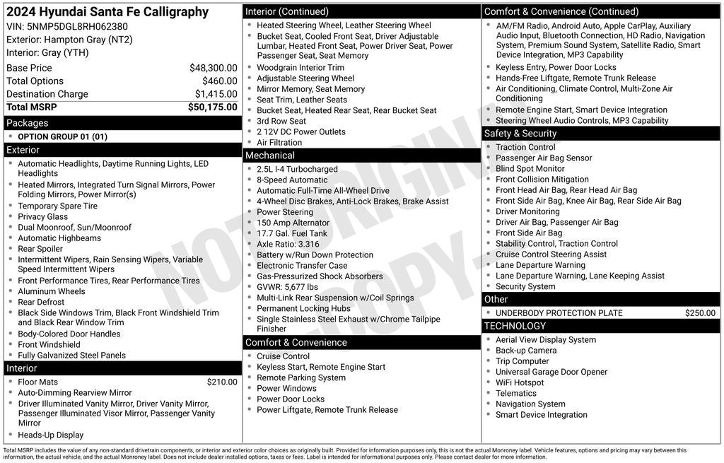2024 Hyundai SANTA FE Calligraphy