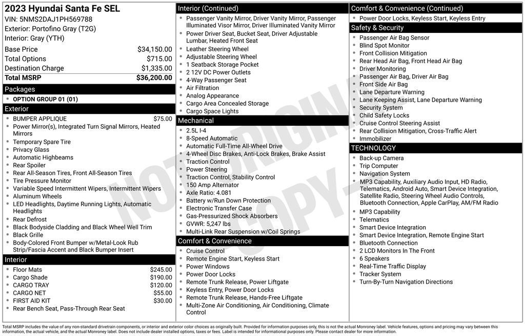 2023 Hyundai SANTA FE SEL