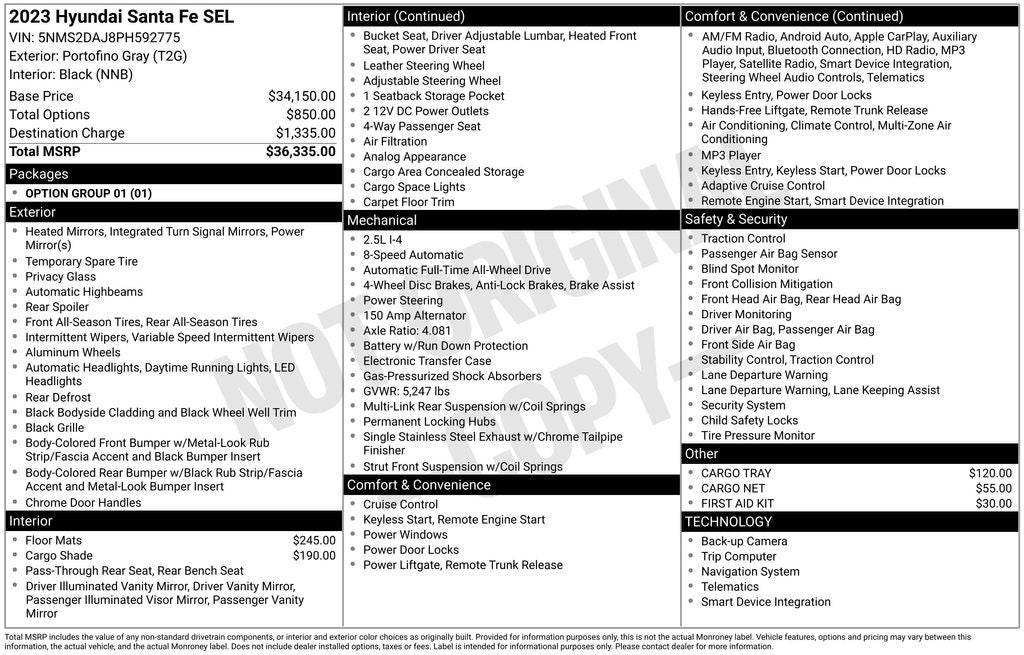 2023 Hyundai SANTA FE SEL