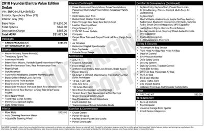 2018 Hyundai ELANTRA Value Edition