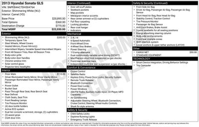 2013 Hyundai SONATA GLS