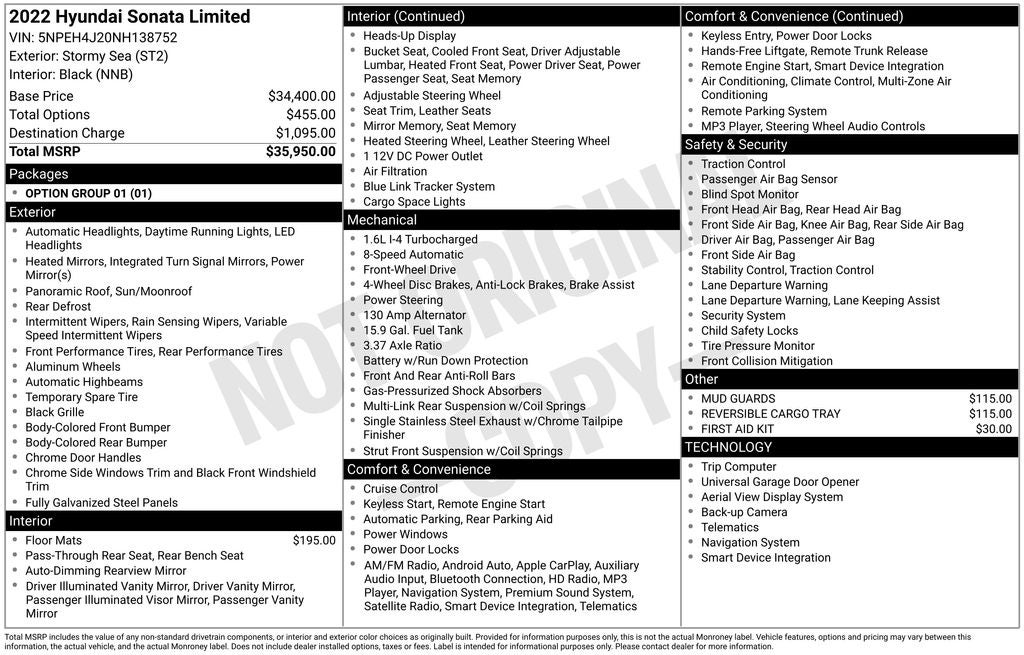 2022 Hyundai SONATA Limited