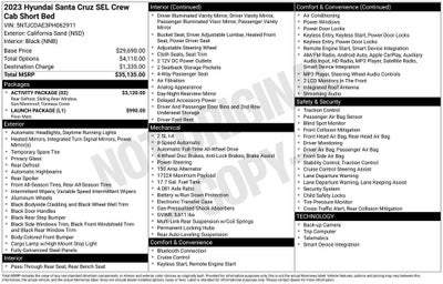 2023 Hyundai SANTA CRUZ SEL
