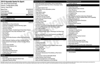 2015 Hyundai SANTA FE SPORT 2.4