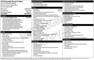 2018 Hyundai SANTA FE SPORT 2.4