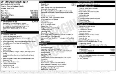 2015 Hyundai SANTA FE SPORT Base