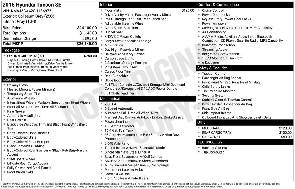 2016 Hyundai TUCSON SE