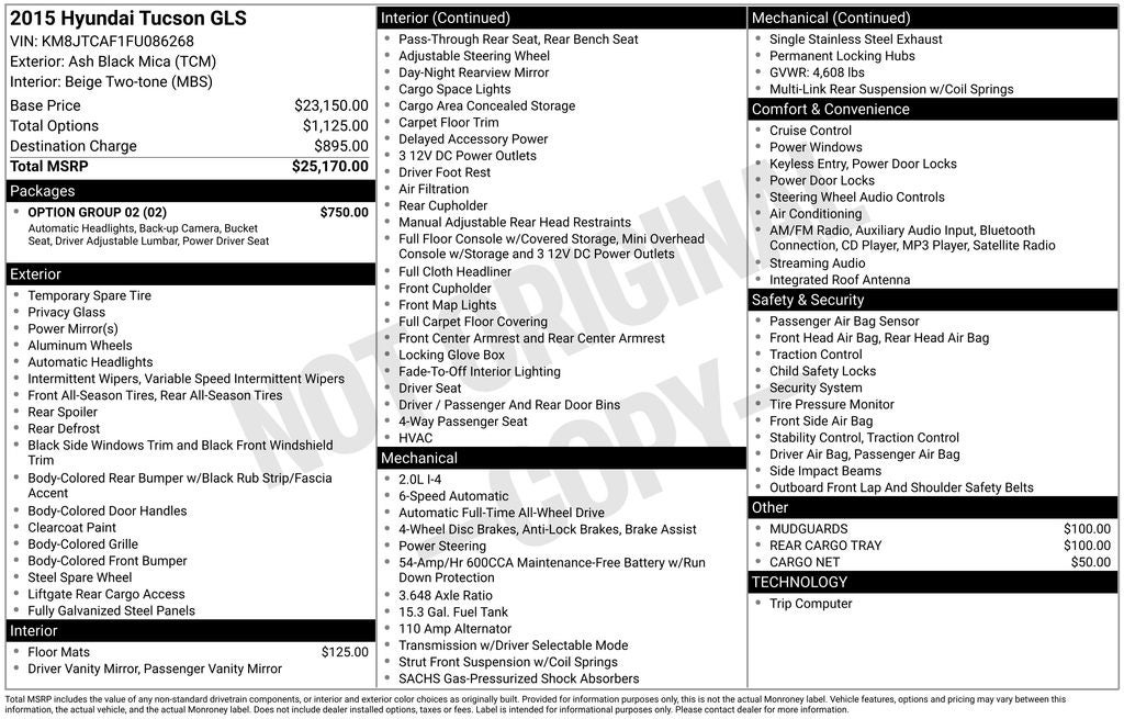 2015 Hyundai TUCSON GLS