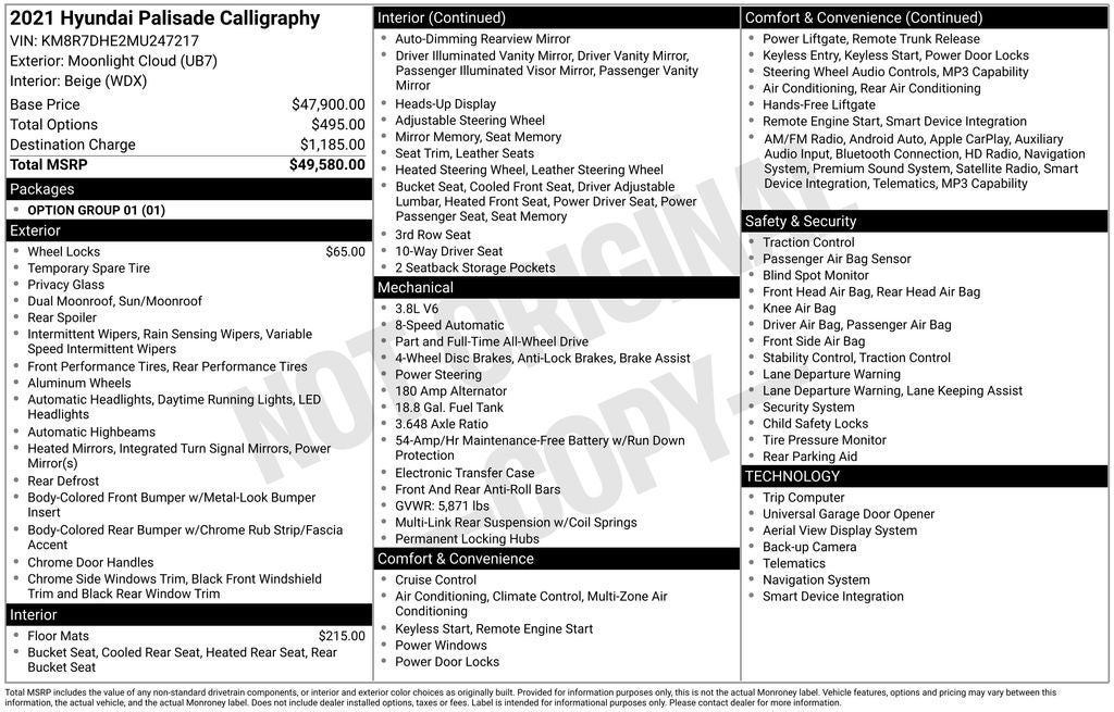2021 Hyundai PALISADE Calligraphy