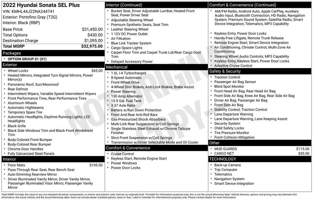2022 Hyundai SONATA SEL Plus