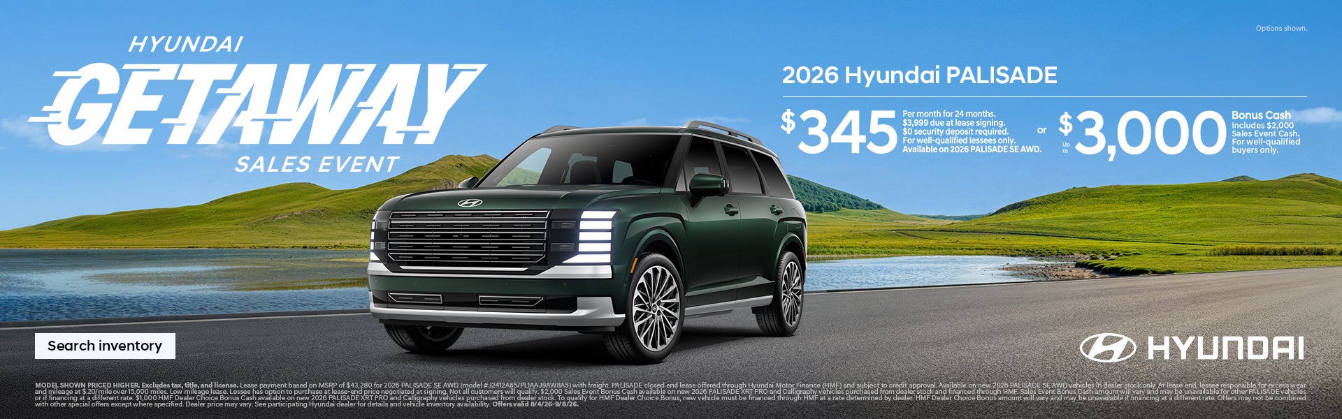 $345/24/$3,999 Lease or $3,000 Bonus Cash