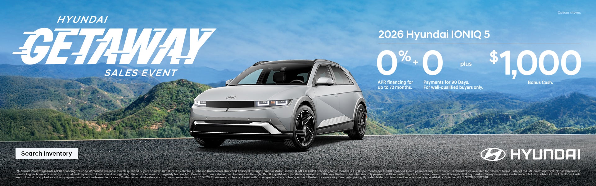 Mountain Hyundai 2026 Getaway Sales Event Offer